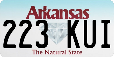 AR license plate 223KUI
