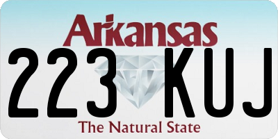 AR license plate 223KUJ