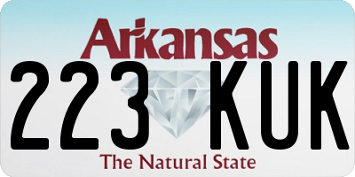 AR license plate 223KUK
