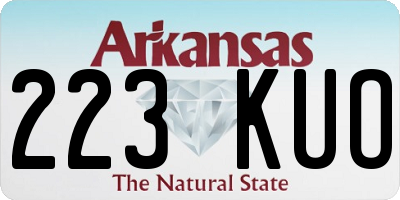 AR license plate 223KUO