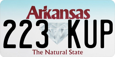 AR license plate 223KUP