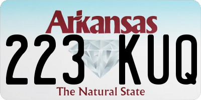 AR license plate 223KUQ