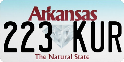 AR license plate 223KUR