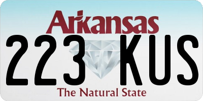 AR license plate 223KUS