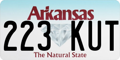 AR license plate 223KUT