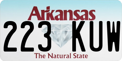 AR license plate 223KUW