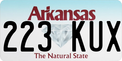 AR license plate 223KUX