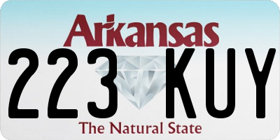 AR license plate 223KUY