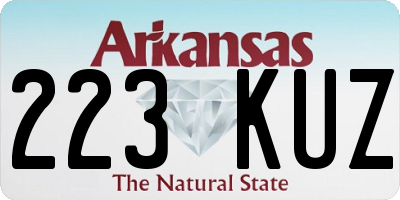 AR license plate 223KUZ