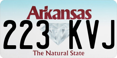 AR license plate 223KVJ