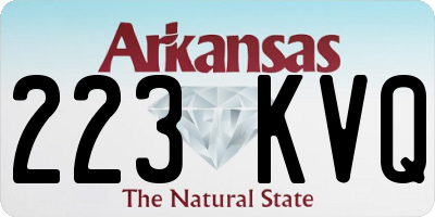 AR license plate 223KVQ