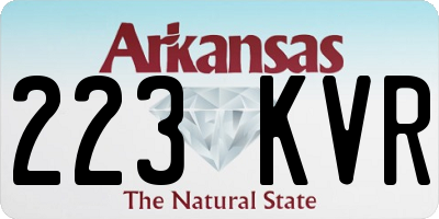 AR license plate 223KVR