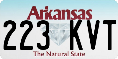 AR license plate 223KVT