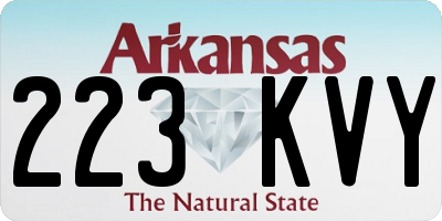 AR license plate 223KVY