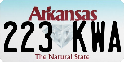 AR license plate 223KWA