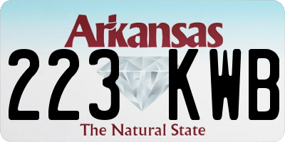 AR license plate 223KWB