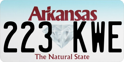 AR license plate 223KWE