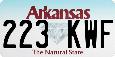 AR license plate 223KWF