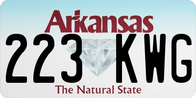 AR license plate 223KWG