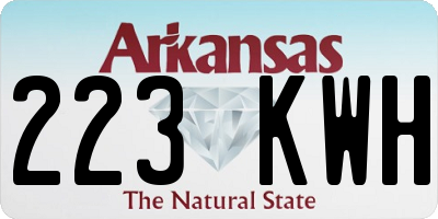 AR license plate 223KWH
