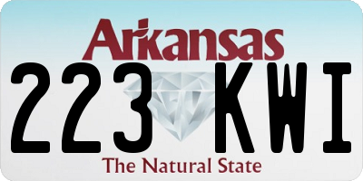 AR license plate 223KWI