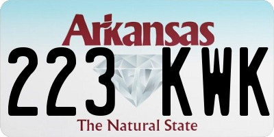 AR license plate 223KWK
