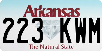 AR license plate 223KWM