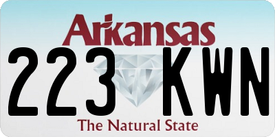 AR license plate 223KWN