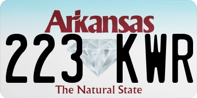 AR license plate 223KWR