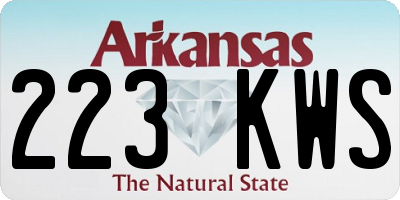 AR license plate 223KWS