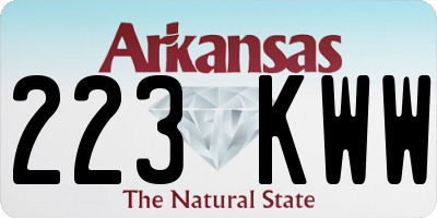AR license plate 223KWW