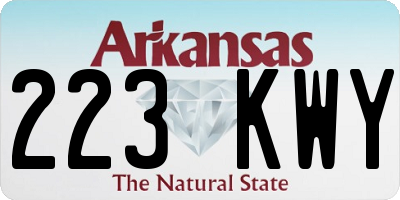 AR license plate 223KWY