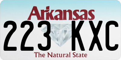 AR license plate 223KXC
