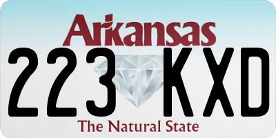 AR license plate 223KXD