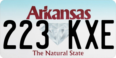 AR license plate 223KXE