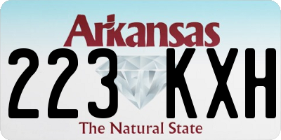 AR license plate 223KXH