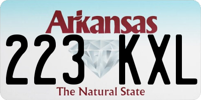 AR license plate 223KXL