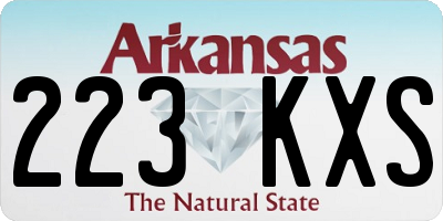 AR license plate 223KXS