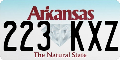 AR license plate 223KXZ