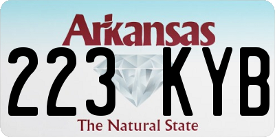 AR license plate 223KYB