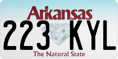 AR license plate 223KYL