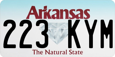 AR license plate 223KYM
