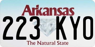 AR license plate 223KYO