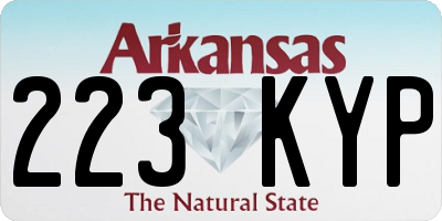 AR license plate 223KYP