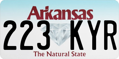 AR license plate 223KYR