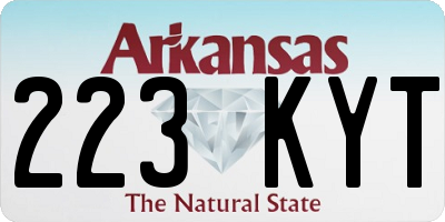 AR license plate 223KYT