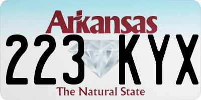 AR license plate 223KYX