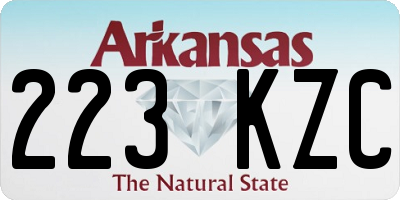 AR license plate 223KZC