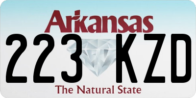 AR license plate 223KZD