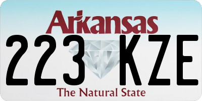 AR license plate 223KZE